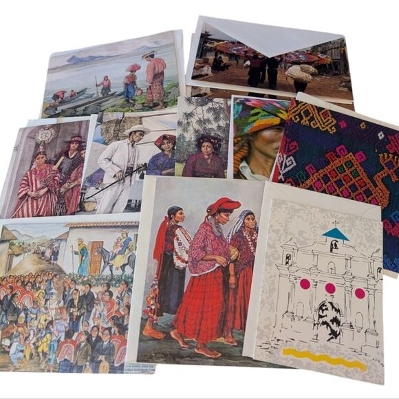Vintage‎ Large Lot Of Made In Guatemala Cards NIP Set Of 11 - Picture 1 of 16